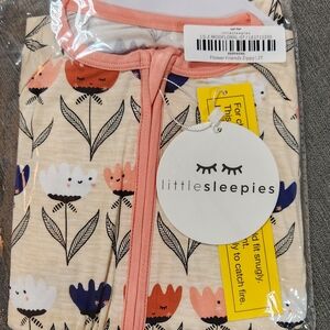 Little Sleepies Flower Friends Zippy in Cream and Pink